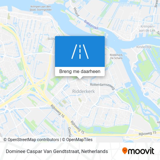 Dominee Caspar Van Gendtstraat kaart