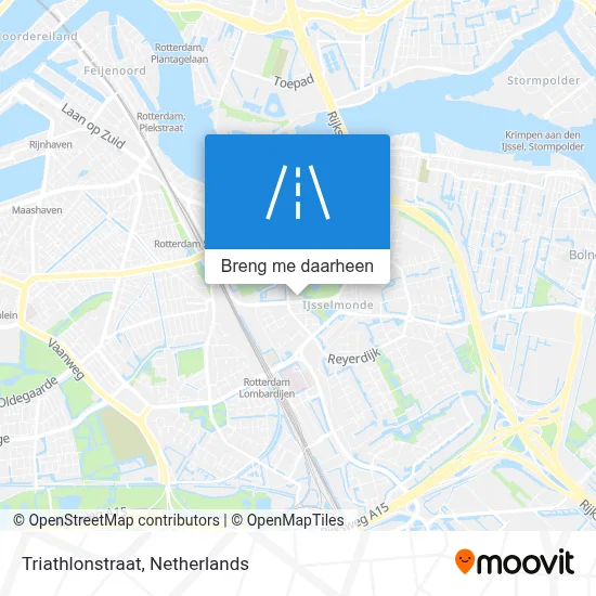 Triathlonstraat kaart