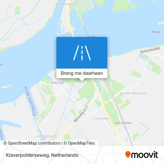 Klaverpolderseweg kaart