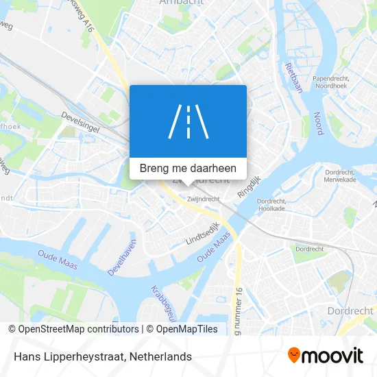 Hans Lipperheystraat kaart