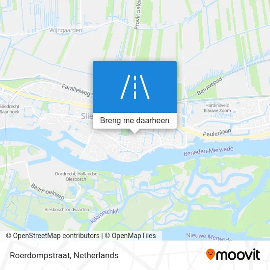 Roerdompstraat kaart