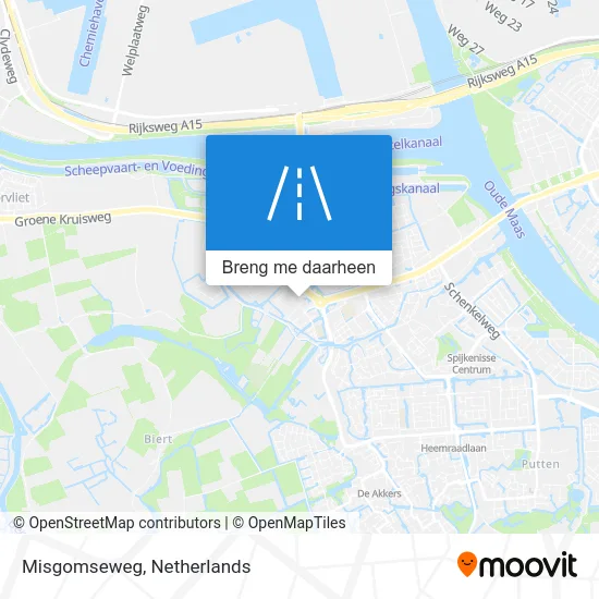 Misgomseweg kaart