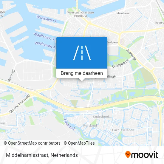 Middelharnisstraat kaart