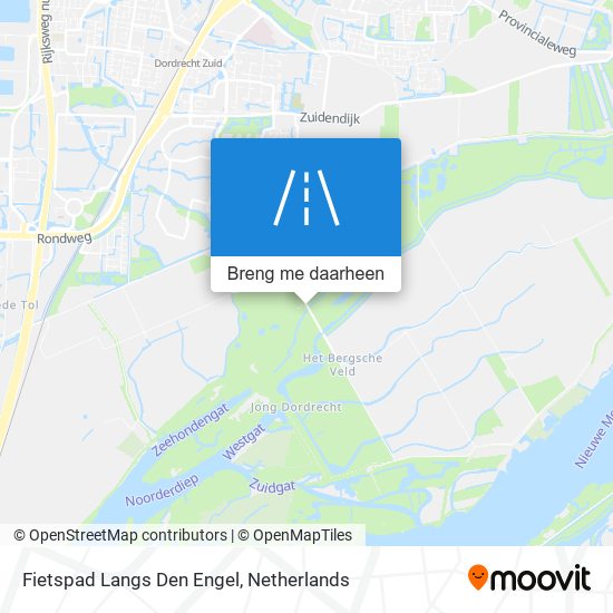 Fietspad Langs Den Engel kaart