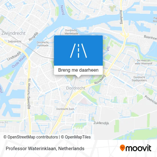 Professor Waterinklaan kaart