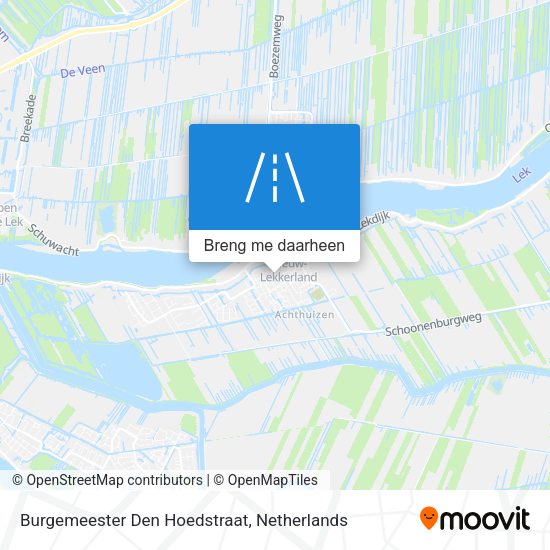 Burgemeester Den Hoedstraat kaart