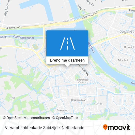 Vierambachtenkade Zuidzijde kaart