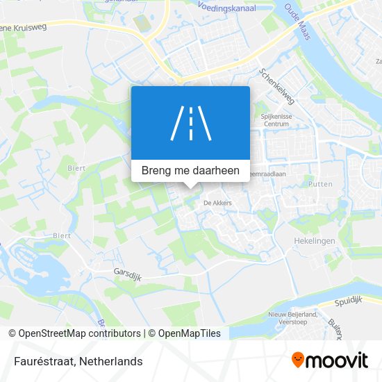 Fauréstraat kaart
