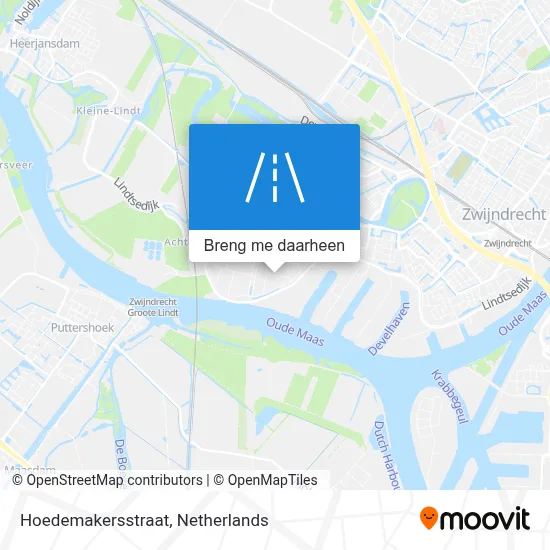 Hoedemakersstraat kaart