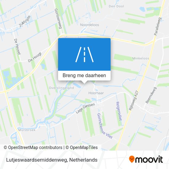 Lutjeswaardsemiddenweg kaart