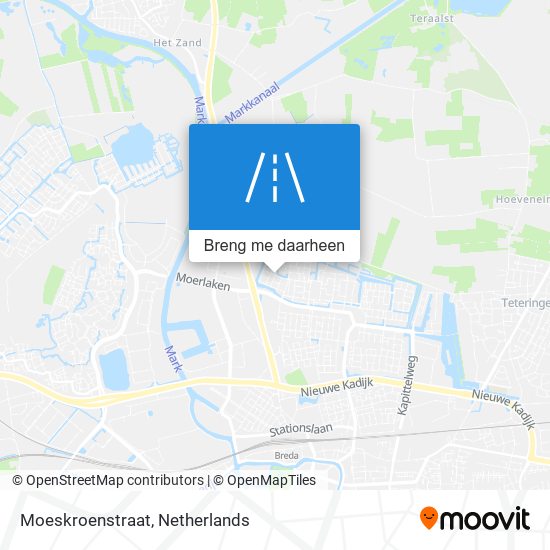 Moeskroenstraat kaart