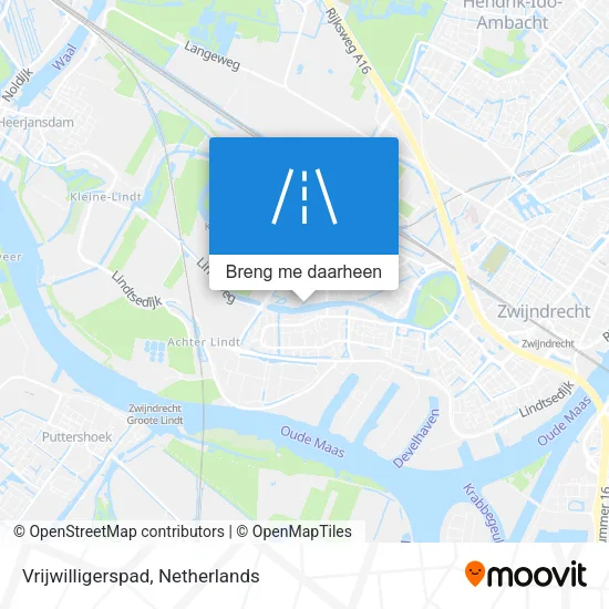 Vrijwilligerspad kaart