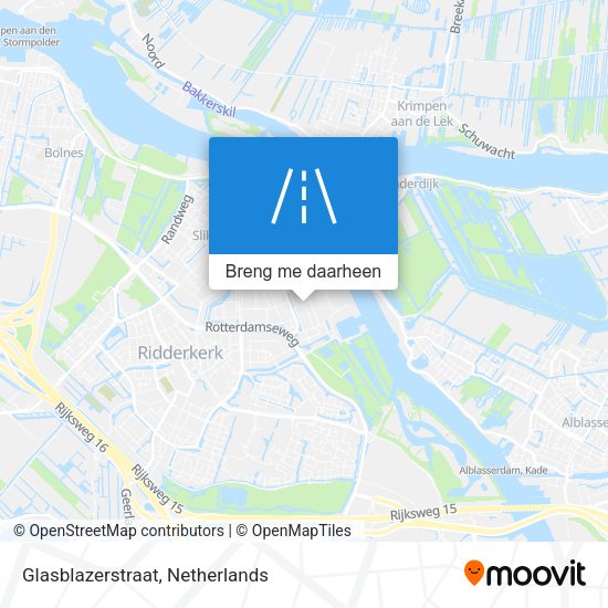 Glasblazerstraat kaart