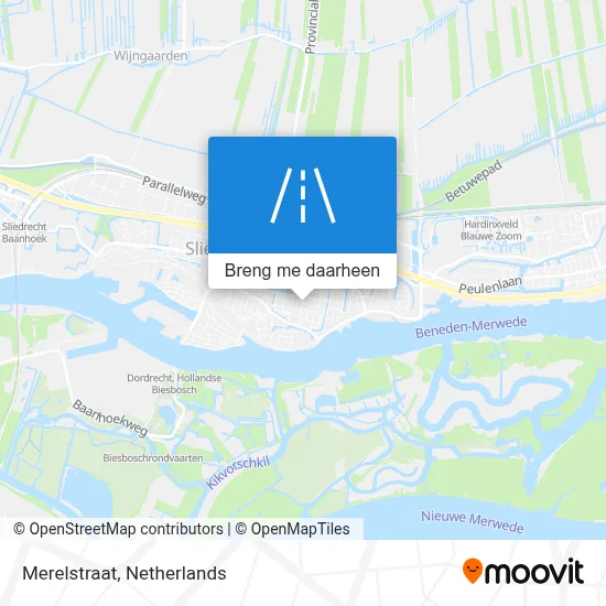 Merelstraat kaart