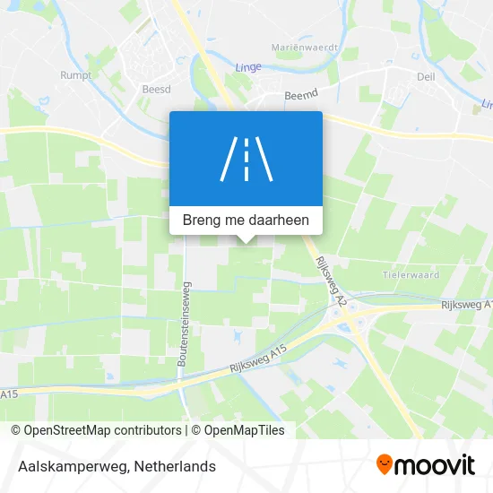 Aalskamperweg kaart