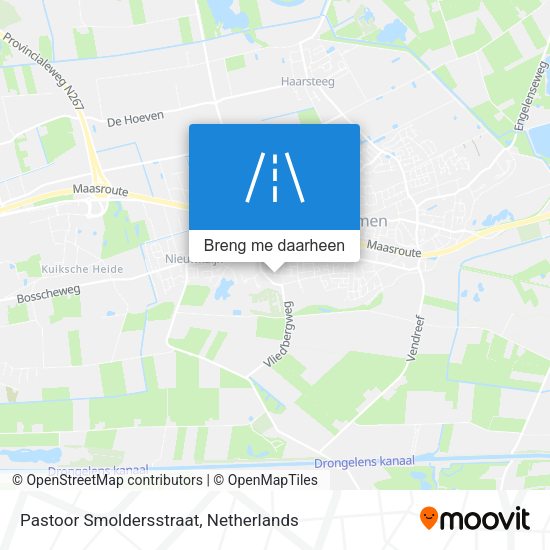 Pastoor Smoldersstraat kaart