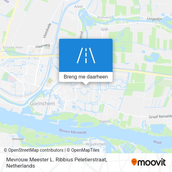 Mevrouw Meester L. Ribbius Peletierstraat kaart