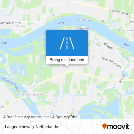 Langerakseweg kaart