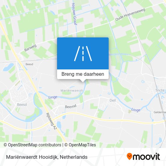 Mariënwaerdt Hooidijk kaart