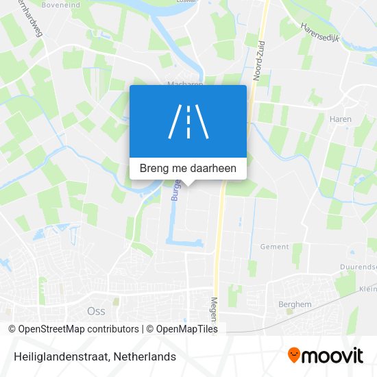 Heiliglandenstraat kaart