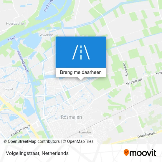 Volgelingstraat kaart