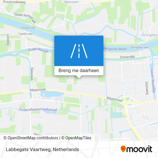 Labbegats Vaartweg kaart