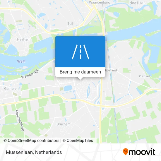 Mussenlaan kaart