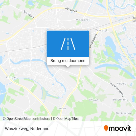 Waszinkweg kaart