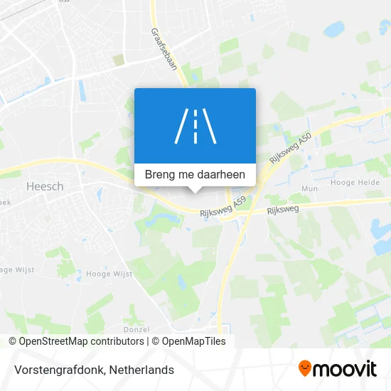Vorstengrafdonk kaart