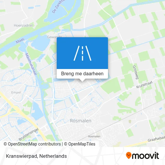 Kranswierpad kaart