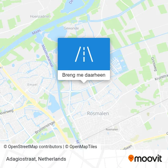Adagiostraat kaart