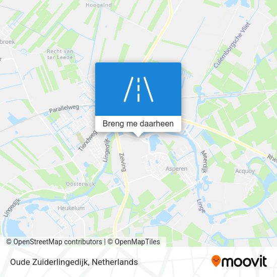 Oude Zuiderlingedijk kaart