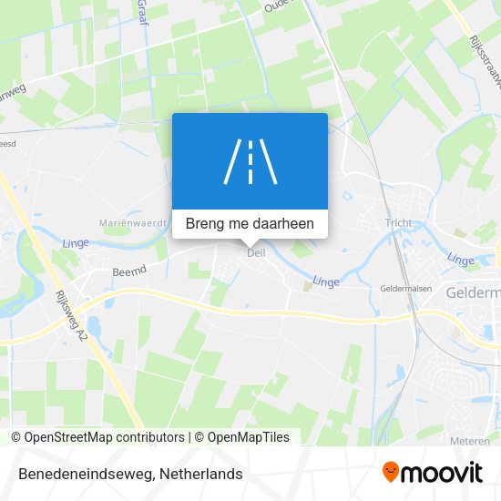 Benedeneindseweg kaart