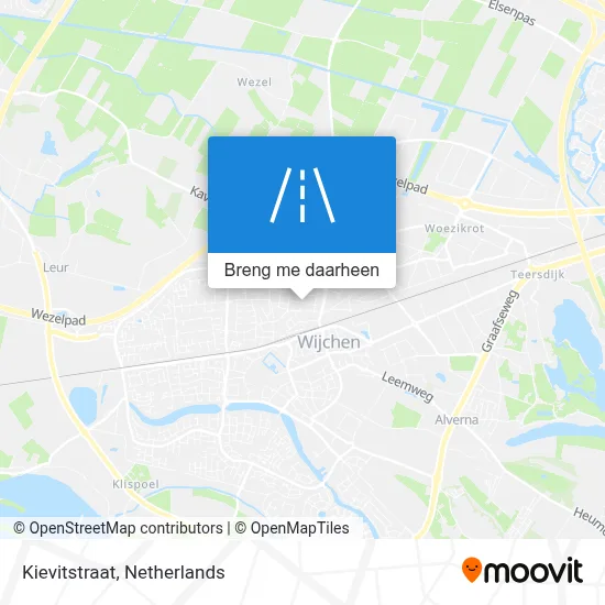 Kievitstraat kaart