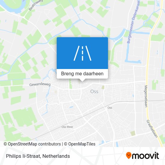 Philips Ii-Straat kaart