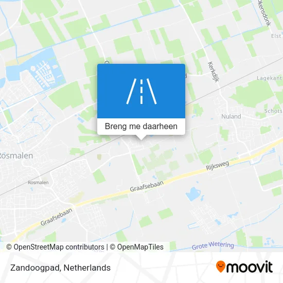 Zandoogpad kaart