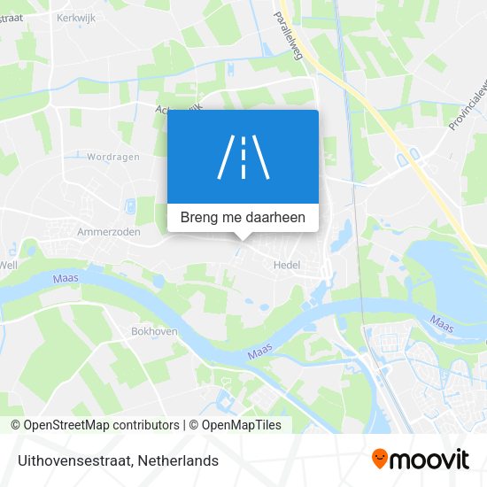 Uithovensestraat kaart