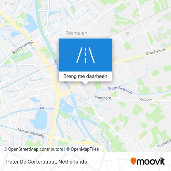 Peter De Gorterstraat kaart