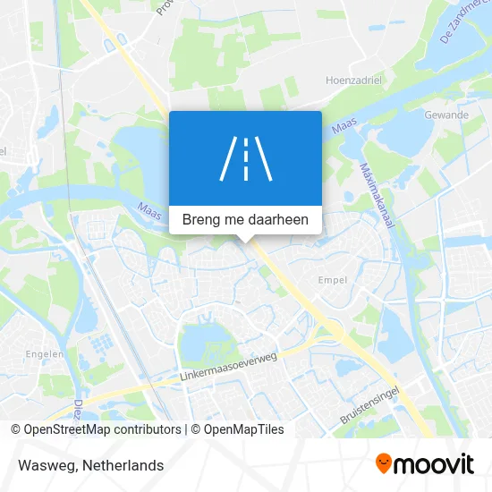 Wasweg kaart