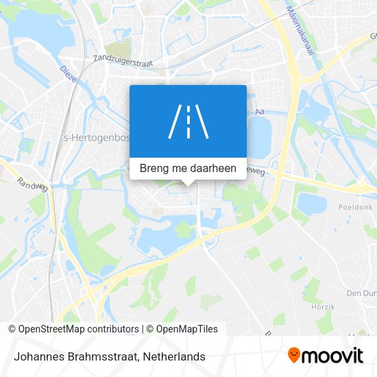 Johannes Brahmsstraat kaart