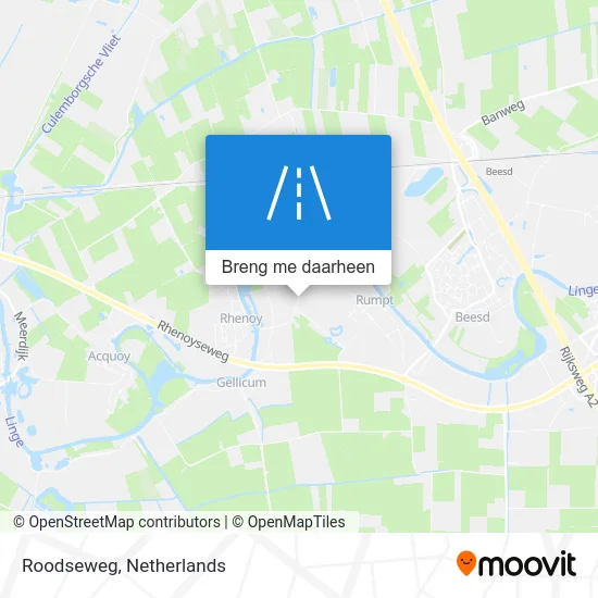 Roodseweg kaart