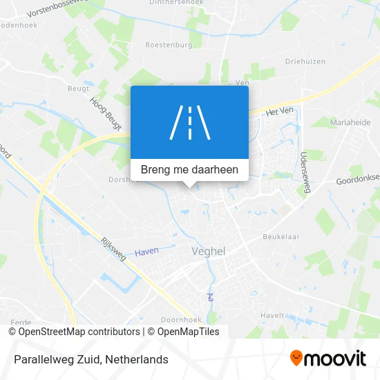 Parallelweg Zuid kaart