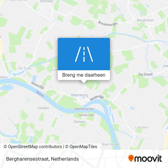 Bergharensestraat kaart