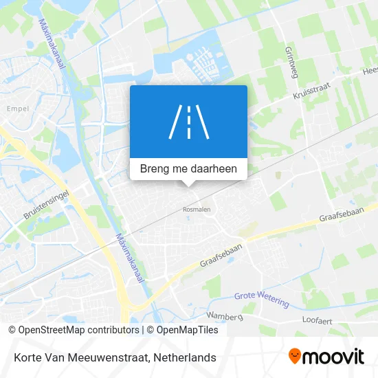 Korte Van Meeuwenstraat kaart