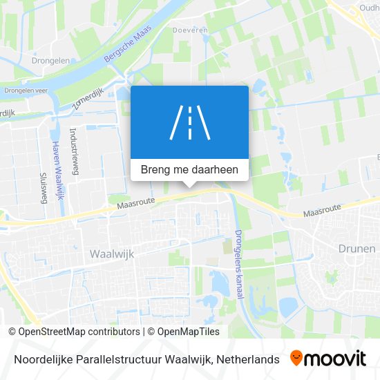 Noordelijke Parallelstructuur Waalwijk kaart