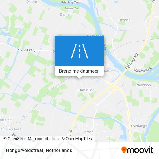 Hongerveldstraat kaart