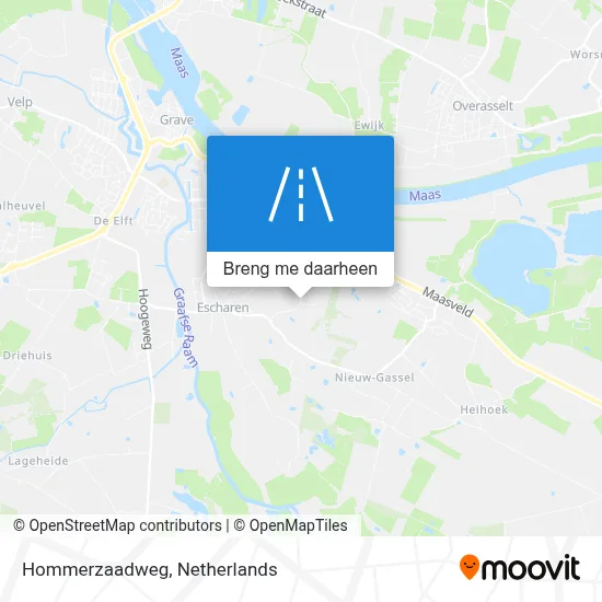 Hommerzaadweg kaart