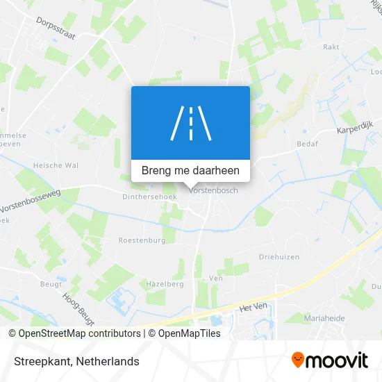 Streepkant kaart