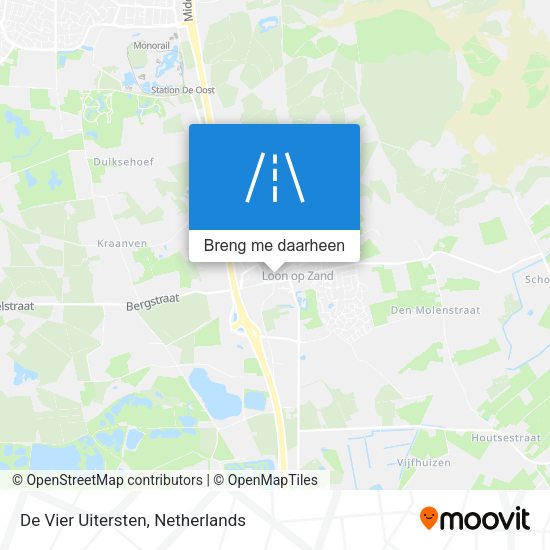 De Vier Uitersten kaart