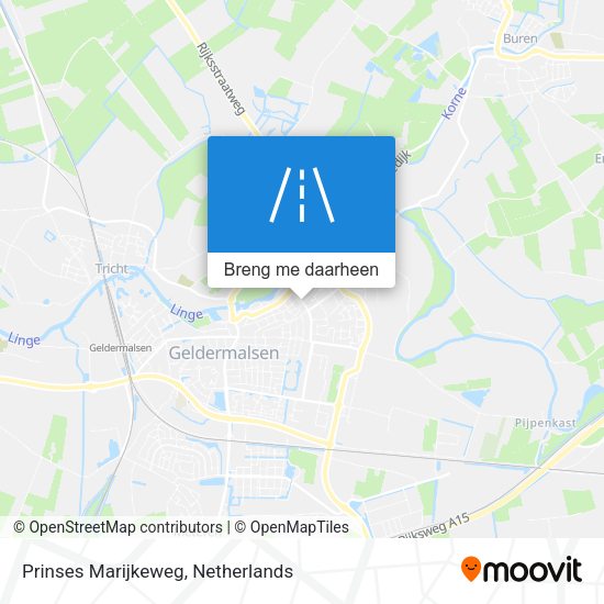 Prinses Marijkeweg kaart